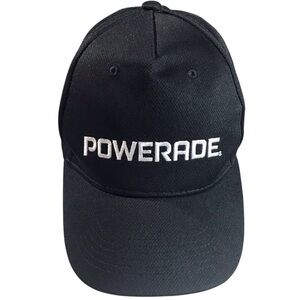 Powerade Embroidered Hat Baseball Cap Black Hook Loop Closure Adjustable